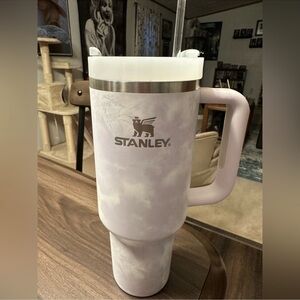 Stanley White and Silver Thermos